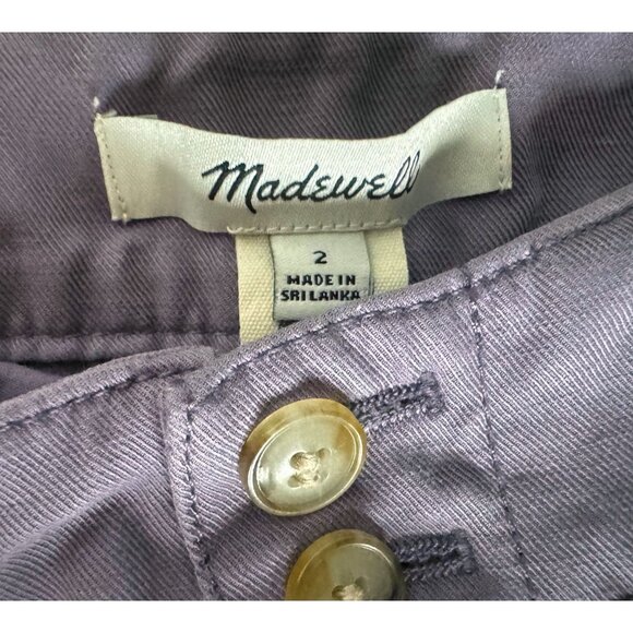 MADEWELL The Harlow Wide Leg Pleated Pant Purple Hi Rise Sz 2 - Picture 6 of 8